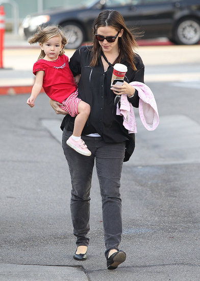 Jennifer Garner and Seraphina Affleck left Starbucks. Jennifer Garner and Seraphina Affleck left Starbucks.