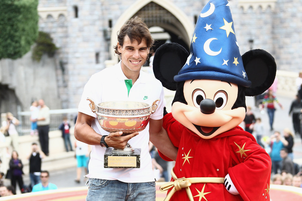 Rafael Nadal celebrated his French Open win at Disneyland Paris in June 2011.
Rafael Nadal celebrated his French Open win at Disneyland Paris in June 2011.