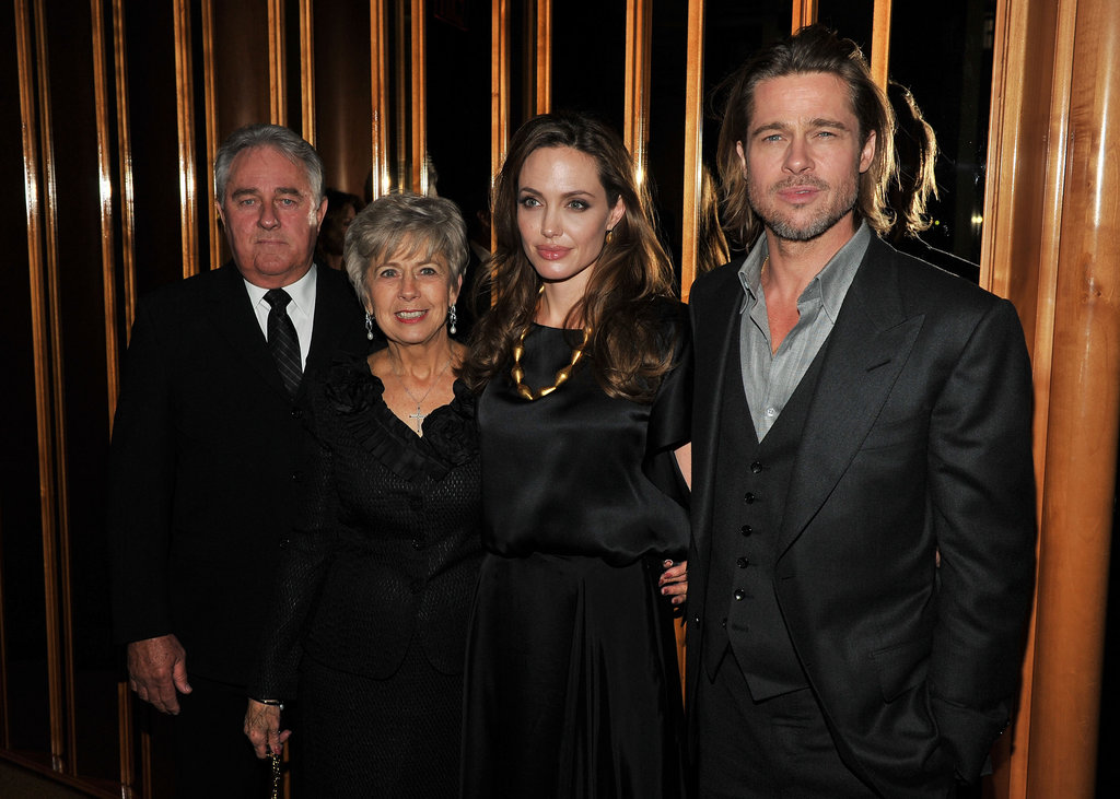 Angelina Jolie and Brad Pitt posed for a photo with his parents in NYC. Angelina Jolie and Brad Pitt posed for a photo with his parents in NYC.