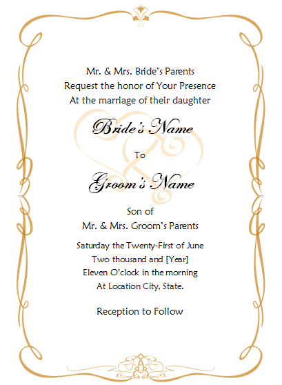 DAISY BORDER WEDDING INVITATION TEMPLATE click image to zoom