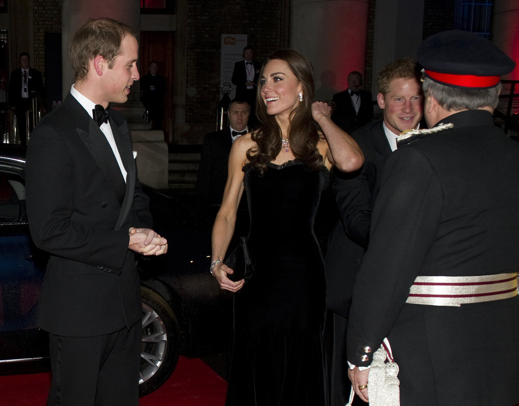 Will and Kate kept their eyes on each other as they arrived with Prince Harry at the Sun Military Awards in December 2011.
Will and Kate kept their eyes on each other as they arrived with Prince Harry at the Sun Military Awards in December 2011.