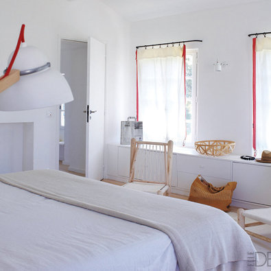White Rooms With Red Accents Plus Patterns