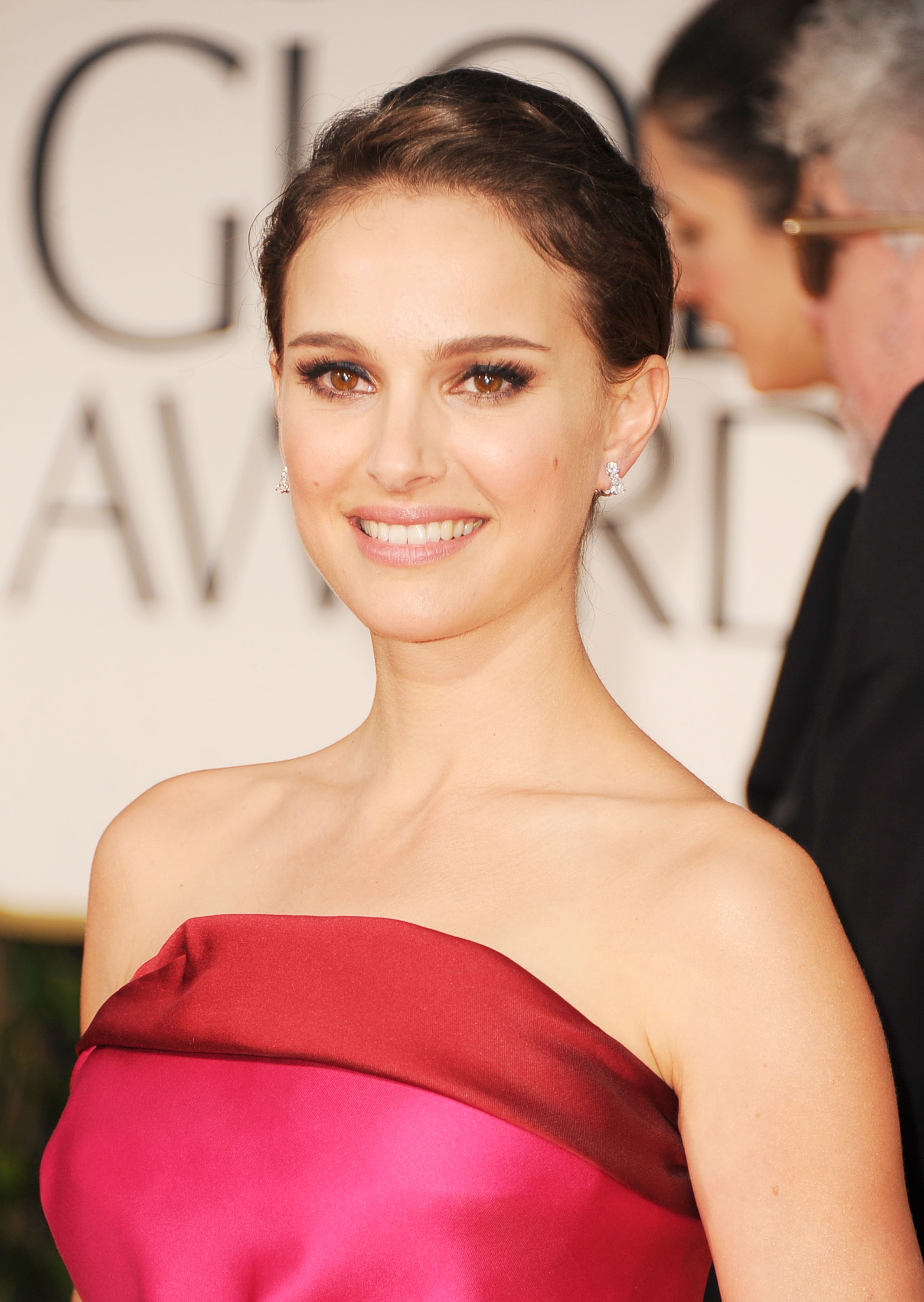 Natalie Portman at the Golden Globes. Natalie Portman at the Golden Globes.