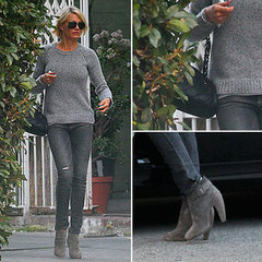 Cameron Diaz Gray Jeans January 2012 Cameron Diaz Gray Jeans January 2012