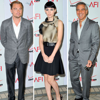 George Clooney, Rooney Mara, Leonardo DiCaprio, Claire Danes Pictures at 2011 AFI Awards