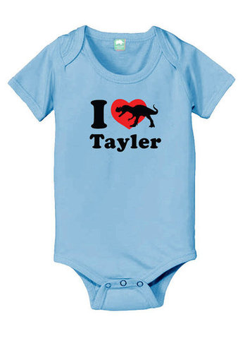 Valentine's Day Dinosaur Baby Onesie ($17) Valentine's Day Dinosaur Baby Onesie ($17)