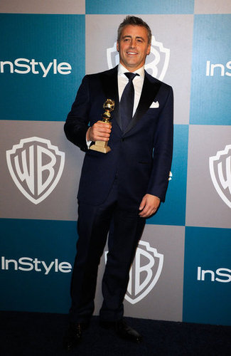 Matt LeBlanc held up his Golden Globe.
Matt LeBlanc held up his Golden Globe.