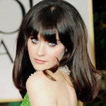 Zooey Deschanel's 2012 Golden Globes Hair and Makeup Look