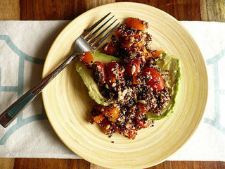 Avocados with Quinoa & Fresh Veggie Stuffing