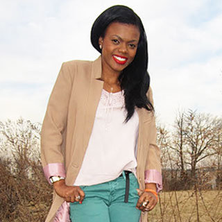 Green Jeans and Blazers Street Style