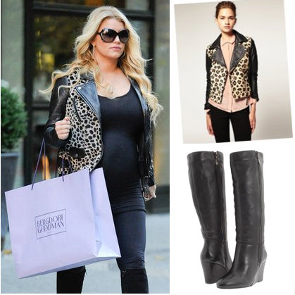 Get the Look: Jessica Simpson Animal Print Maternity Style