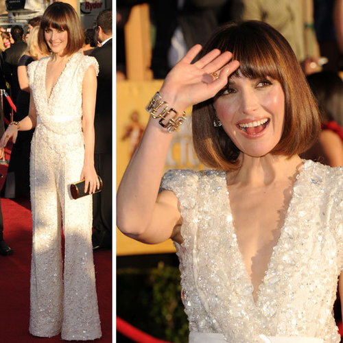 Rose Byrne in White Sequinned Elie Saab Jumpsuit at the 2012 SAG Awards Red Carpet: Rate it or hate it!