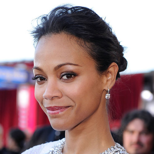 Zoe Saldana's Hair and Makeup at the 2012 SAG Awards