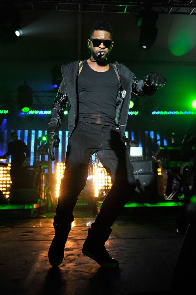 Usher showed off his signature sexy dance moves during a party performance in 2011.
Usher showed off his signature sexy dance moves during a party performance in 2011.