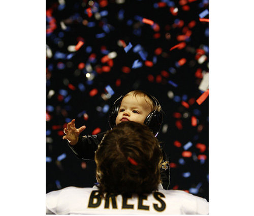 Drew Brees and Baylen Drew Brees and Baylen