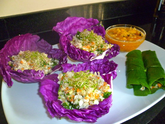 Raw Mexican Cauliflower "Rice" 