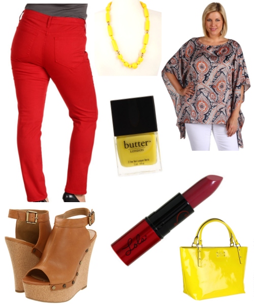 plus size red denim from Zappos
