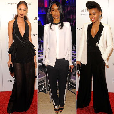 Celebrities Wearing Tuxedo-Inspired Looks 2012