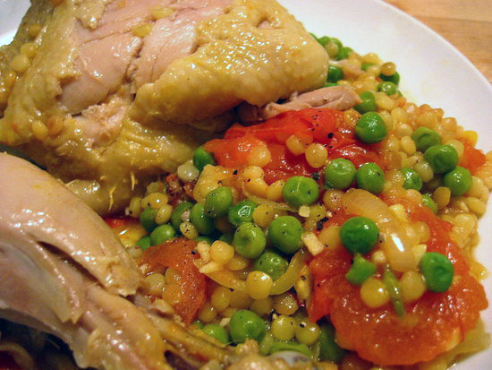 Lemony Chicken With Israeli Couscous