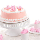 Baby Shower Cake, With Egg Yolk Butter Cream