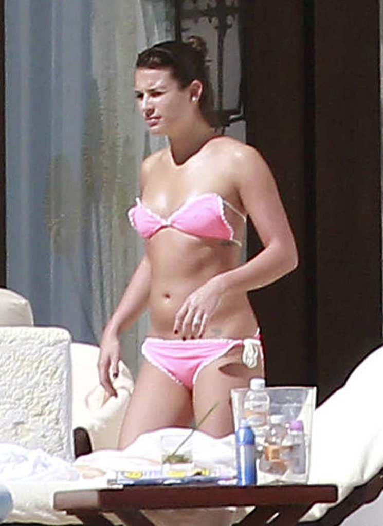 Lea Michele was pictured in a bikini. Lea Michele was pictured in a bikini.