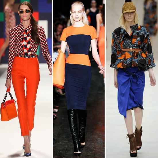 Orange and Blue Spotted on the Spring '12 Runways Orange and Blue Spotted on the Spring '12 Runways