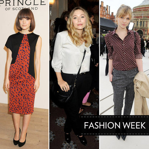 Celebrity Style on Show Front Row at London Fashion Week Autumn Winter 2012 Runway Shows: Alexa Chung, Kate Bosworth & more!