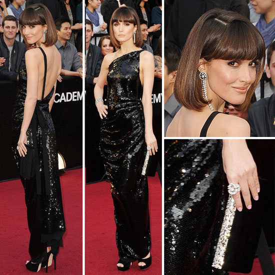 Rose Byrne Wears Black Vivienne Westwood One Shouldered Gown: We Love It, Do You!
