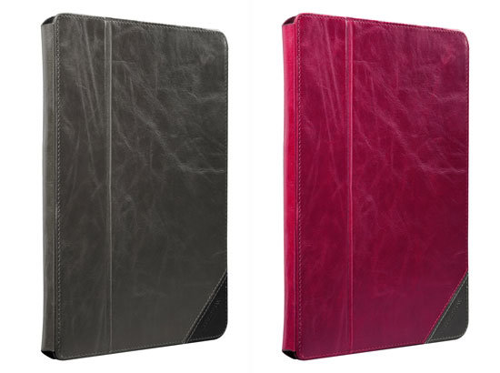 Fitting in with your favorite notebook, the Signature Leather Slim case ($90) folds into a stand and includes smart magnet technology.
Fitting in with your favorite notebook, the Signature Leather Slim case ($90) folds into a stand and includes smart magnet technology.