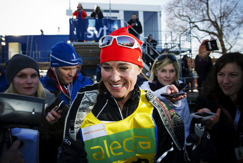 Pippa Middleton skied for charity.
Pippa Middleton skied for charity.