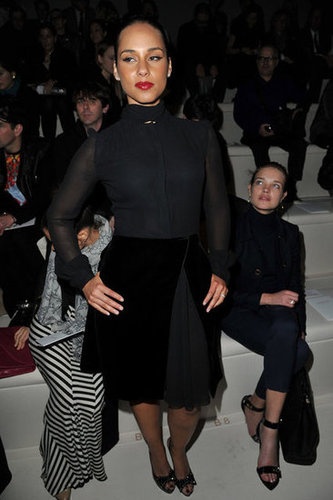 Alicia Keys wore all black to Valentino.
Alicia Keys wore all black to Valentino.