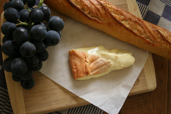 Cheese Plate With Blue Grapes Cheese Plate With Blue Grapes