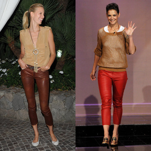 Karolina Kurkova in Leather Pants