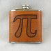 Pi Flask With Engraved Leather Wrap 