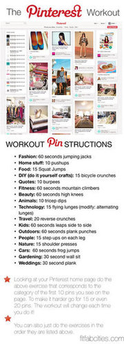 The Printable Pinterest Workout