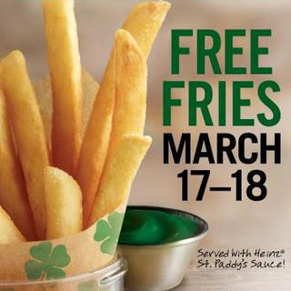 Free Fries at Burger King on St. Patrick's Day