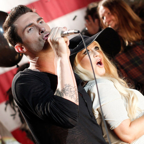Christina Aguilera Calls Adam Levine Out on His Celebrity Perfume 180