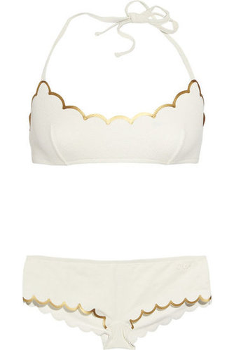 Chloé | Scalloped halterneck bikini | NET-A-PORTER.COM