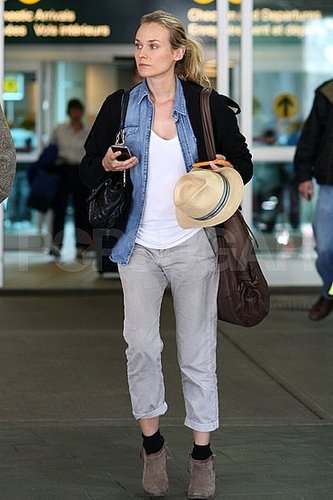 Diane Kruger Dons Menswear