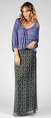 Ella Moss Official Store, ELLA-3554 Gypsy Maxi Skirt, ellamoss.com