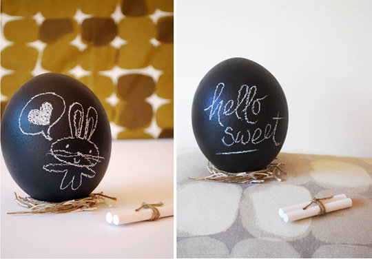 Chalkboard Painted Eggs Chalkboard Painted Eggs