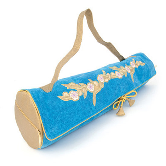 The colors of this Holistic Silk Yoga Mat Bag ($225) are like a soothing spa, and the gold accents give it an elegant touch.
The colors of this Holistic Silk Yoga Mat Bag ($225) are like a soothing spa, and the gold accents give it an elegant touch.