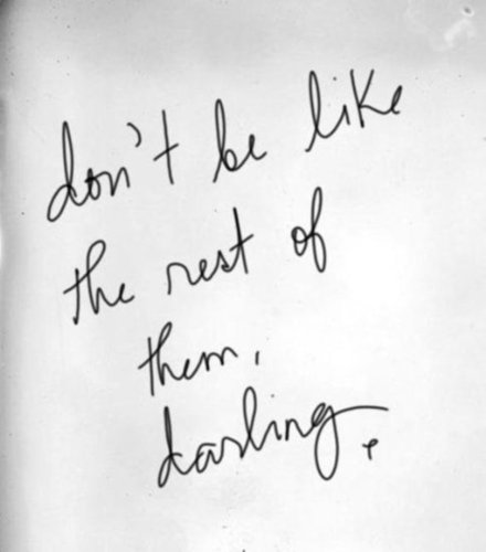 don't be.