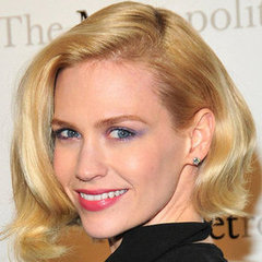 January Jones in Lavender and Pink Makeup