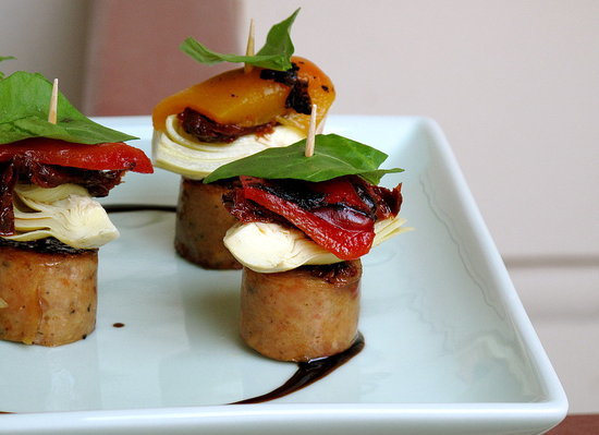 Antipasto Sausage Skewers Antipasto Sausage Skewers