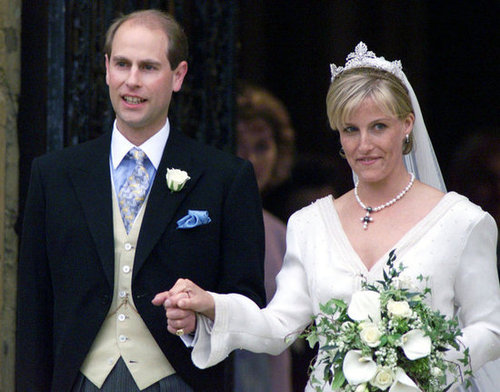 Queen Elizabeth's son Prince Edward married wife Sophie in June 1999 in Windsor, England.
Queen Elizabeth's son Prince Edward married wife Sophie in June 1999 in Windsor, England.
