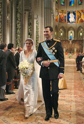 Spain's Crown Prince Felipe tied the knot with Letizia Ortiz at Madrid's Almudena Cathedral in May 2004.
Spain's Crown Prince Felipe tied the knot with Letizia Ortiz at Madrid's Almudena Cathedral in May 2004.
