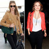 Rosie Huntington-Whiteley Tan Leather Jacket