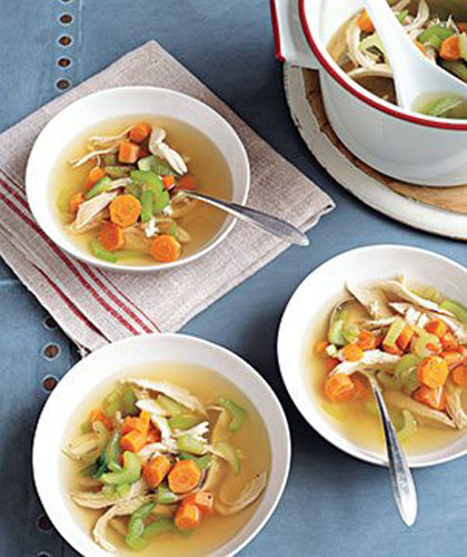 While matzo ball soup is completely delish, those heavy matzo-meal balls can pack on the calories. Want to revamp the flavors in a healthy way? Take on a recipe for some classic chicken soup.
While matzo ball soup is completely delish, those heavy matzo-meal balls can pack on the calories. Want to revamp the flavors in a healthy way? Take on a recipe for some classic chicken soup.