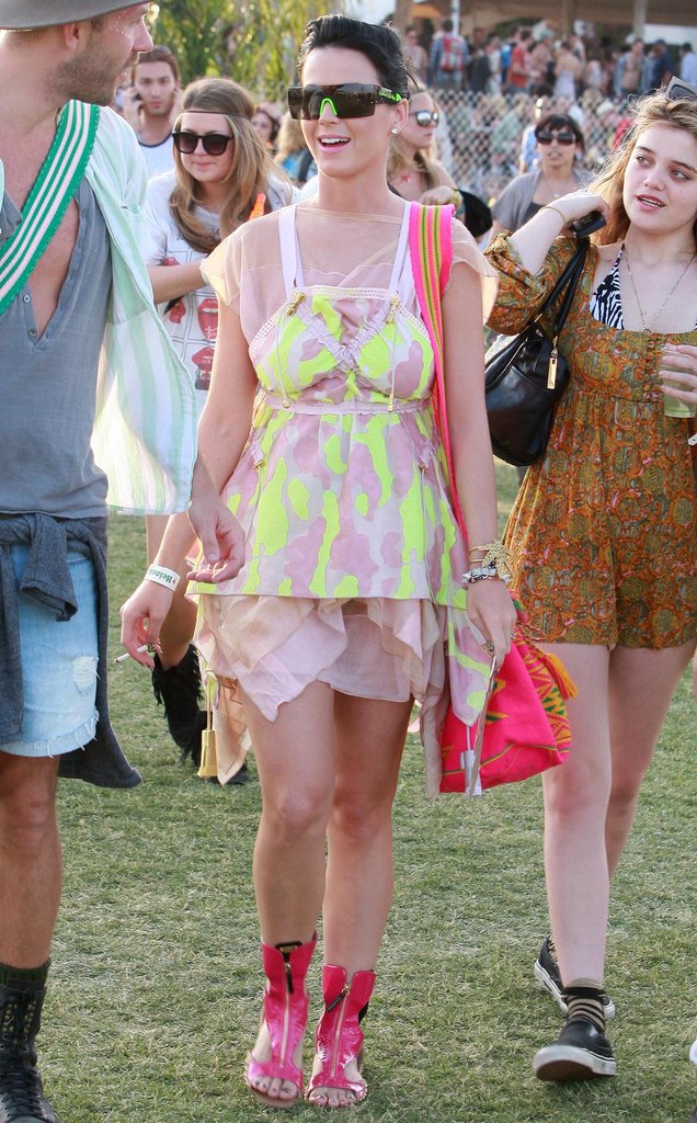 Katy Perry got colorful in the 2010 Coachella crowd.
Katy Perry got colorful in the 2010 Coachella crowd.